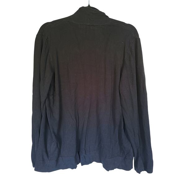 Les Essentiels de Monoprix Black Open Front Cardigan Large Minimal Quiet Luxury - Picture 3 of 6